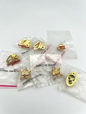 Vintage BPOE Elks Lodge Collectible Pins NOS